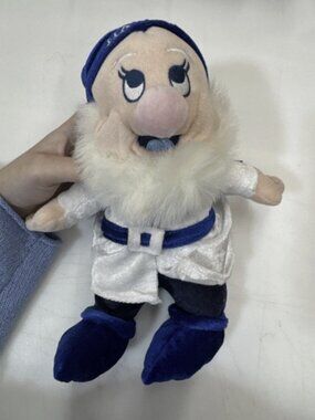 Disney's Seven Dwarfs, "Happy" Blue & White 9" Beanie/Plush